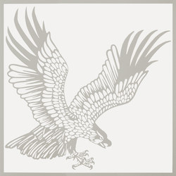 Gran Galà falcone in volo bianco | Ceramic tiles | Petracer's Ceramics