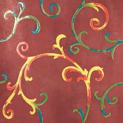 Rinascimento Decorata rubino smalto colorato | Ceramic tiles | Petracer's Ceramics
