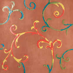Rinascimento Decorata rame smalto colorato | Ceramic tiles | Petracer's Ceramics