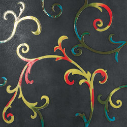 Rinascimento Decorata ebano smalto colorato | Ceramic tiles | Petracer's Ceramics