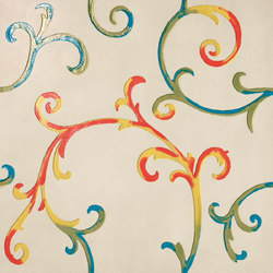 Rinascimento Decorata avorio smalto colorato | Ceramic tiles | Petracer's Ceramics