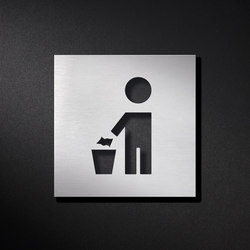 Cartello per cestino dei rifiuti | Pittogrammi / Cartelli | PHOS Design