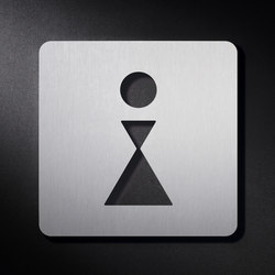 Panneau WC femmes, coins arrondis | Pictogrammes / Symboles | PHOS Design
