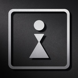 WC pictogram ladies with frame | Symbols / Signs | PHOS Design