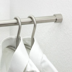 Custom-made stainless steel clothes rails for wardrobes and room niches - high-quality Ø20 mm |  | PHOS Design