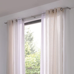 Barra de cortina 100 cm de doble recorrido, juego Ø12 mm, 2 soportes de extremo | Rieles para cortinas | PHOS Design