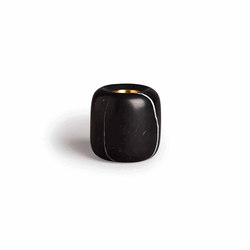 Balance Candle Holder Black Marquina Marble | Small | Candlesticks / Candleholder | NEW WORKS