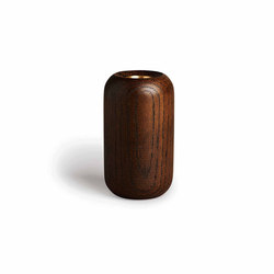 Balance Candle Holder Smoked Oak Wood | Large