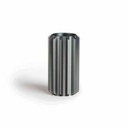 Gear Candle Holder Cold Grey Anodized Aluminium | Tall | Dining-table accessories | NEW WORKS
