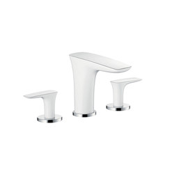 hansgrohe 3-hole basin mixer 100 with pop-up waste set | Wash basin taps | Hansgrohe