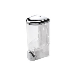 Hotellerie Wall-mounted soap dispenser in ABS, transparent container | Soap dispensers | Inda