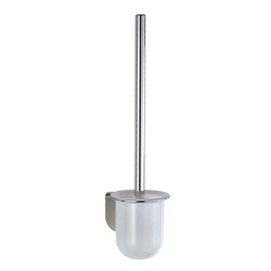 Hotellerie Wall-mounted toilet brush holder with dish in polypropylene (PP) | Toilet brush holders | Inda