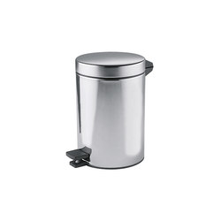Hotellerie Dustbin with cover and pedal and anti-slip base | Bath waste bins | Inda