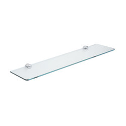 Hotellerie Tempered crystal shelf, 6 mm glass, with brackets | Bath shelves | Inda