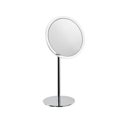 Hotellerie Free-standing magnifying mirror, 20 cm Ø mirror | Bath mirrors | Inda