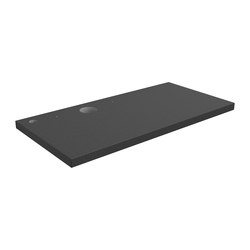 First shelf with tap hole CL/07.38110.01 | Mineral composite panels | Clou