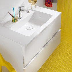 Bel | Lave mains en pierre de synthèse avec meuble sous-vasque | Meubles sous-lavabo | burgbad