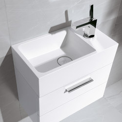 Crono | Mineral cast washbasin incl. vanity unit | Vanity units | burgbad