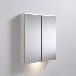Sys30 | Mirror cabinet with horizontal lighting and indirect lighting of washbasin | Wall cabinets | burgbad