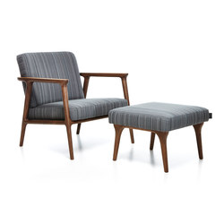 Zio Lounge Chair With Footstool | Armchairs | moooi