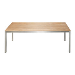 Classic Stainless Steel Teak Dining Table | Dining tables | solpuri