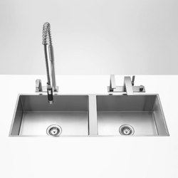 Kitchen sinks in brushed stainless-steel - Fregadero doble | Kitchen sinks | Dornbracht