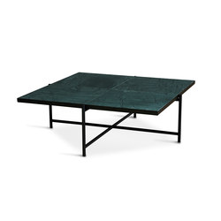 Coffee Table 90 Black - Green Marble