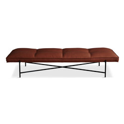 Daybed Black - Brown Aniline Leather