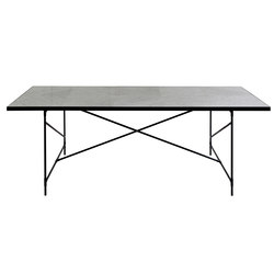 Dining Table 185 BLACK on BLACK  White Marble  Dining tables by 