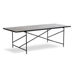 Dining Table 230 Black - White Marble