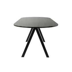 Saw Table marble black rounded
