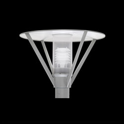 Andrea / Pole Ø 102mm - Transparent Acrylic Diffuser | Outdoor wall lights | Ares