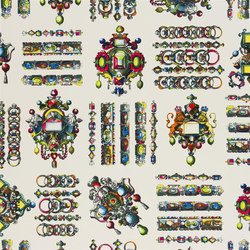 Belles Rives Fabrics | La Main Au Collet - Bougainvillier | Tessuti decorative | 