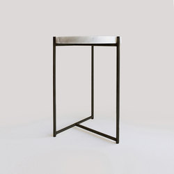 Oliver Marble Tray Side Table Black