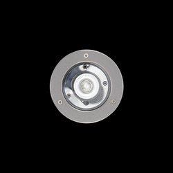 Clio / Ø 120mm - Ghiera in Alluminio - Vetro Trasparente - Ottica Fissa Simmetrica | Outdoor floor lights | Ares