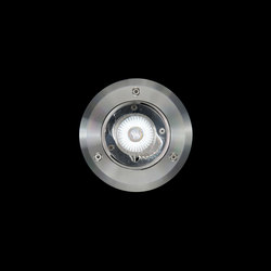 Clio / Ø 130mm - Ghiera in Acciaio Inox - Vetro Trasparente - Ottica Fissa Simmetrica | Outdoor floor lights | Ares