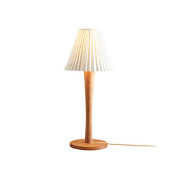 Cecil Table Light, Cherry Stem, Sand and Taupe Braided Cable | Luminaires de table | Original BTC
