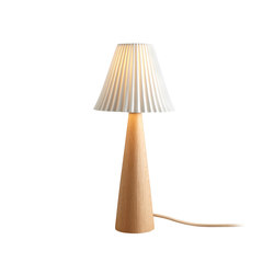 Cecil Table Light, Oak Cone, Sand and Taupe Braided Cable | Luminaires de table | Original BTC