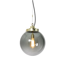 Medium Globe, Seedy Anthracite and Brass with black braided cable | Suspended lights | Original BTC