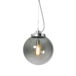 Globe Medium, Seedy Anthracite and chrome with black & white braided cable | Suspended lights | Original BTC