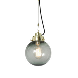 Globe Small, Seedy Anthracite and Brass with black braided cable | Pendelleuchten | Original BTC