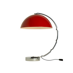 London Table Light, Red Shade, White & Blue Cable | Tischleuchten | Original BTC