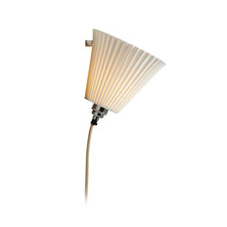 Portable Large Pleated Wall Light, Sand and Taupe Braided Cable