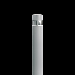 Silvia Mini on post / H. 950 mm - Transparent Glass - 120° Emission | Spotlights | Ares