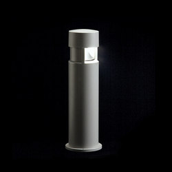 Silvia on post / H. 700 mm - Transparent Glass - 120° Emission | Outdoor floor lights | Ares
