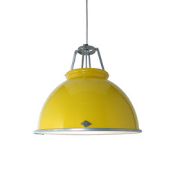 Titan Size 3 Pendant, Yellow with Etched Glass | Suspensions | Original BTC