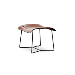 Cuoio Lounge stool | Sled base | Walter K.