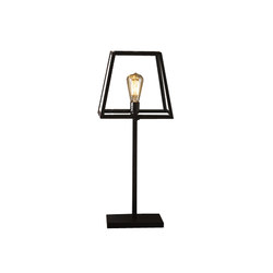 7636 Quad Medium Table Light, Weathered Brass, Clear Glass | Lámparas de sobremesa | Original BTC