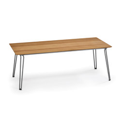 Slope Table, 200 x 90, Tabletop Teak | Dining tables | Weishäupl