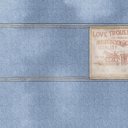 Wall Script Blue Jeans | Bespoke wall coverings | GLAMORA
